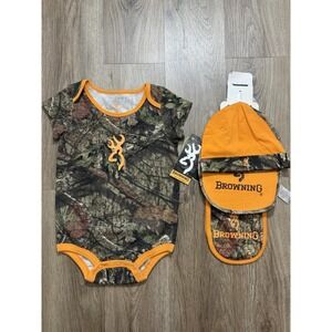 Browning Baby's Buckmark Camo Orange 4 Piece Set Size 18M
